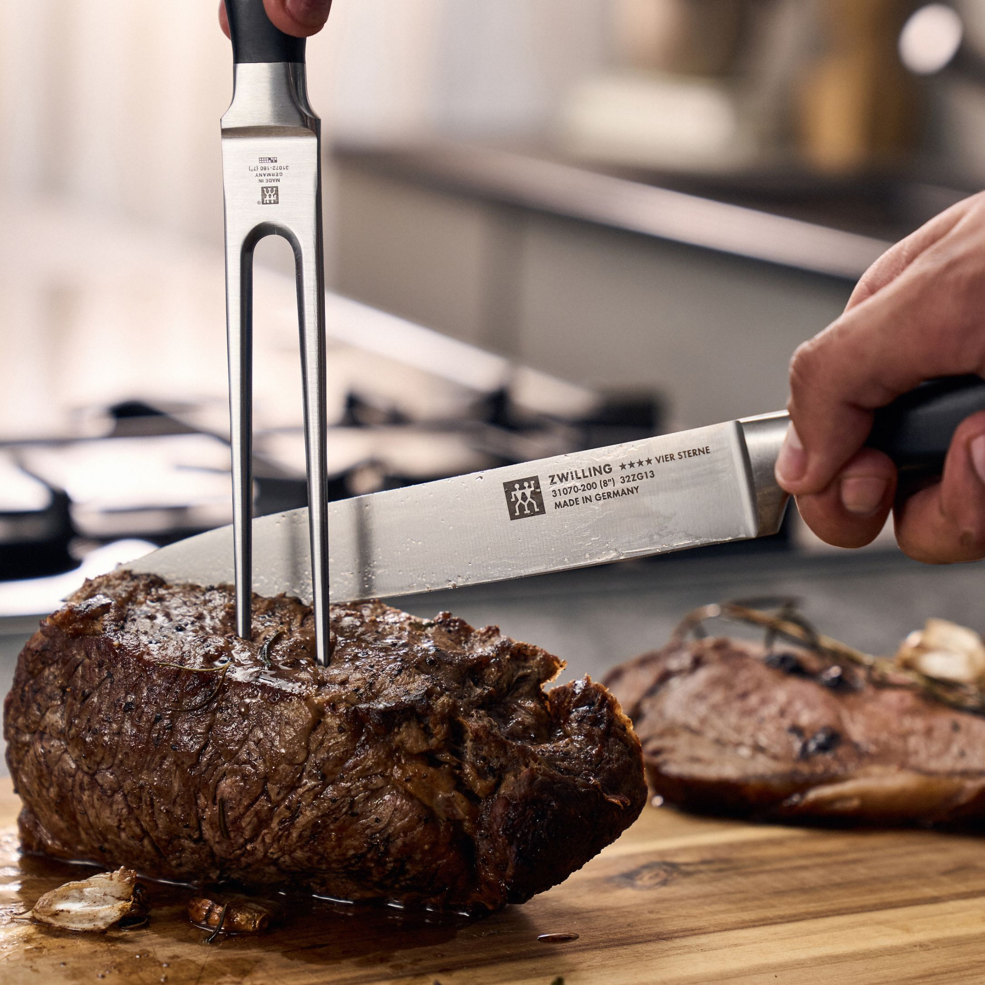 Couteau à trancher 20 cm, Tranchant lisse