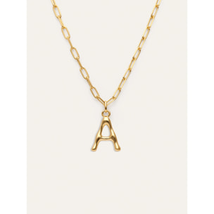 Collana Personnalisé Letter XL Acciao Placcato Oro
