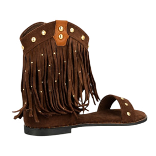 Sandalia boho flecos mujer plana