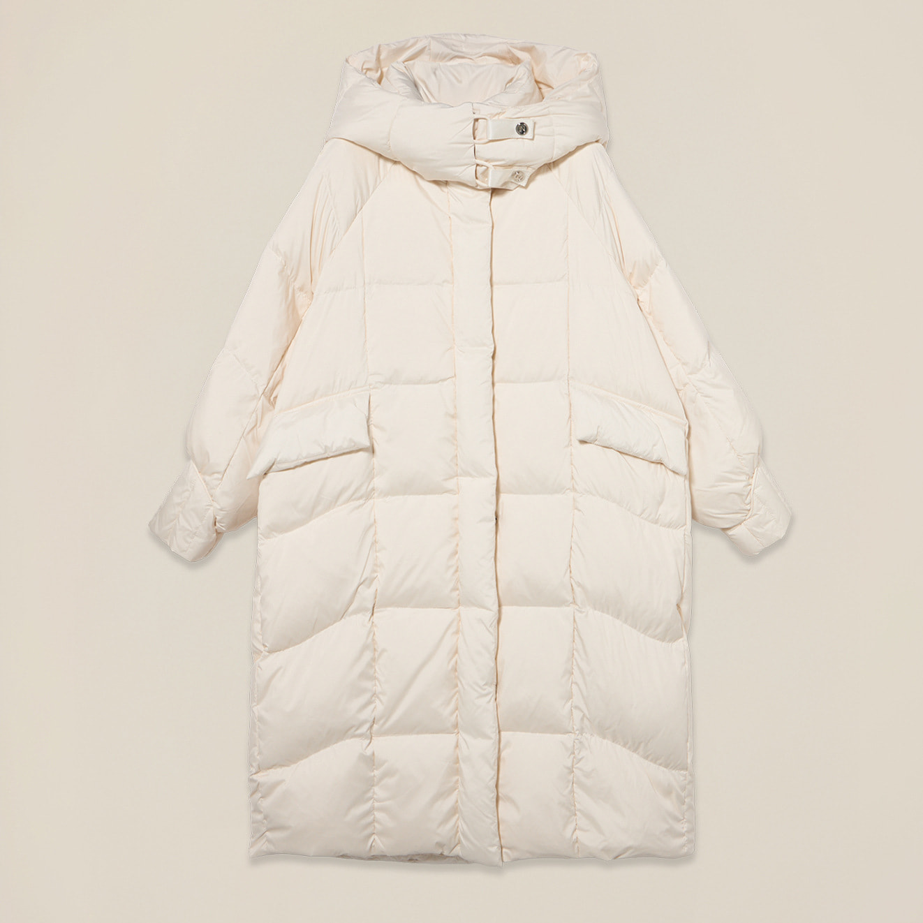 Oltre - Plumífero largo de pluma auténtica - Blanco