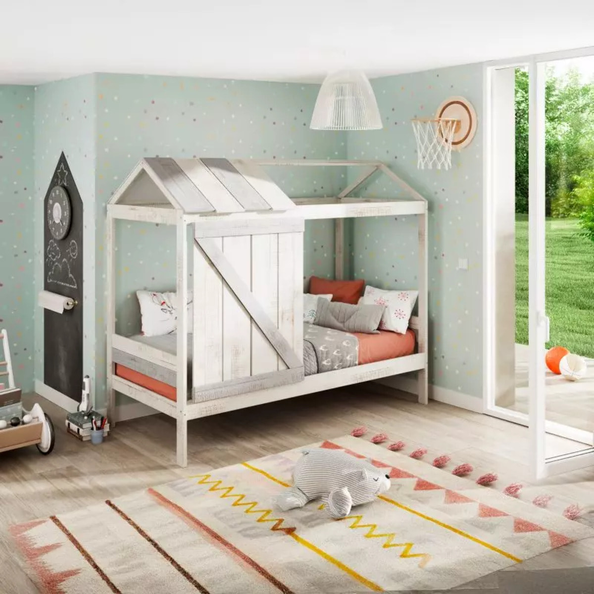 Cama cabaña Barnie Vintage - Grayscale