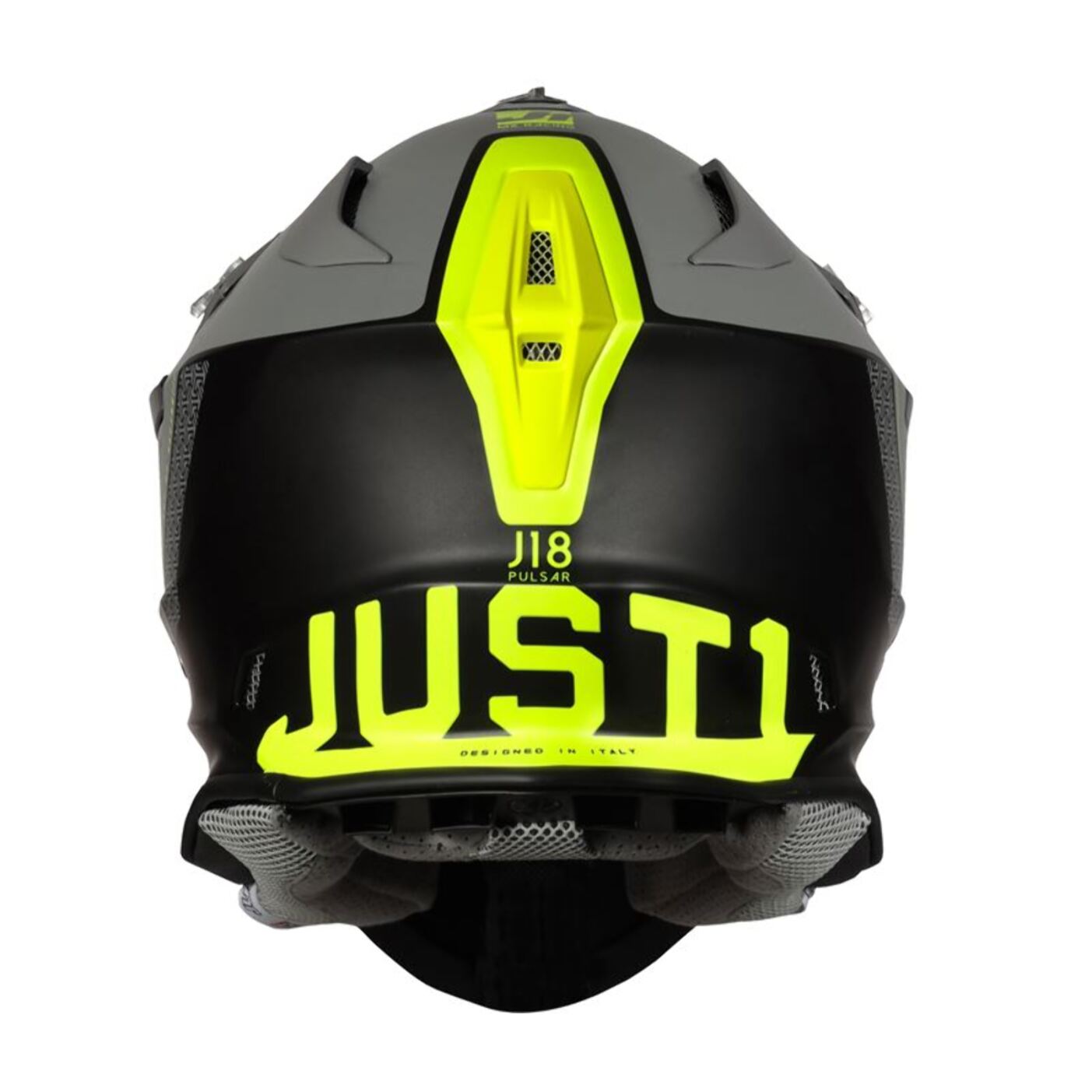 CASCO OFFROAD  J18 PULSAR FLUO YELLOW-GREY-BLACK - Matt  JUST1