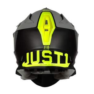 CASCO OFFROAD  J18 PULSAR FLUO YELLOW-GREY-BLACK - Matt  JUST1