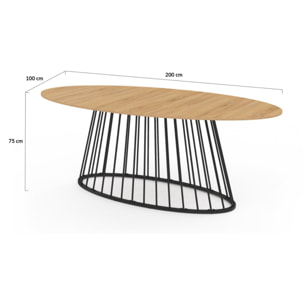 Table à manger ovale Adelle 200cm