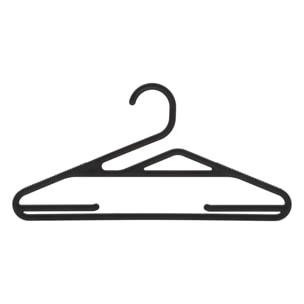 5 cintres antidérapants "Hang'Up" noir L41cm