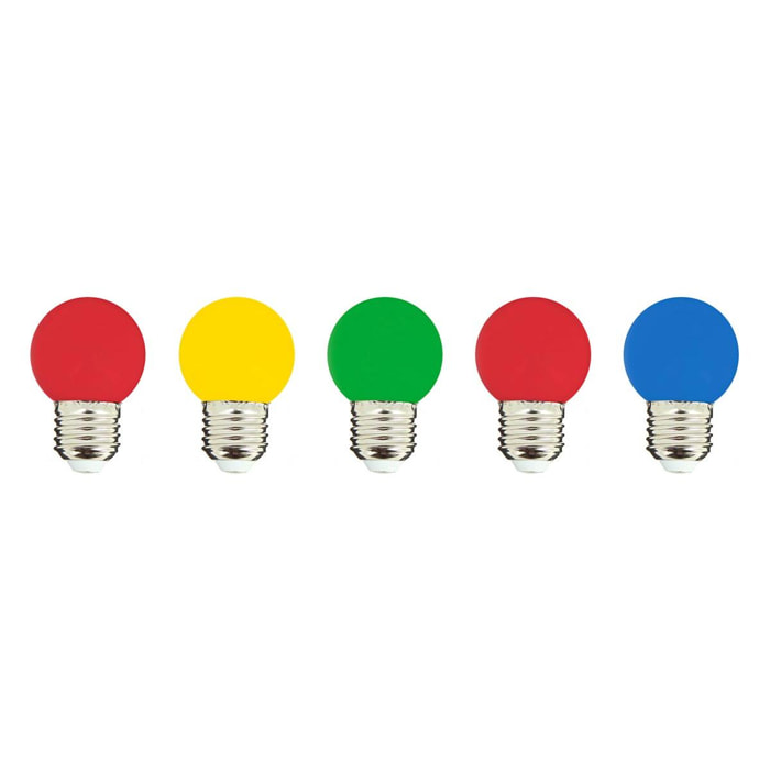 Lot de 5 ampoules compatible guirlande PARTY BULB COLOR E27