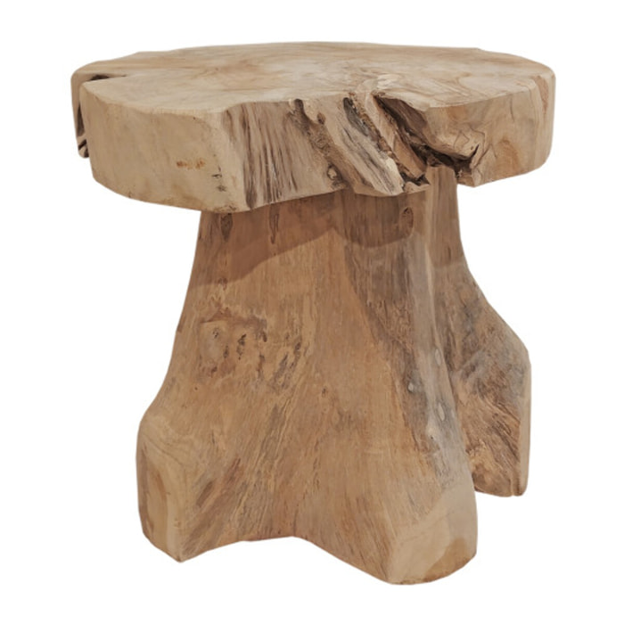 Table/tabouret d’appoint en teck - AGRA
