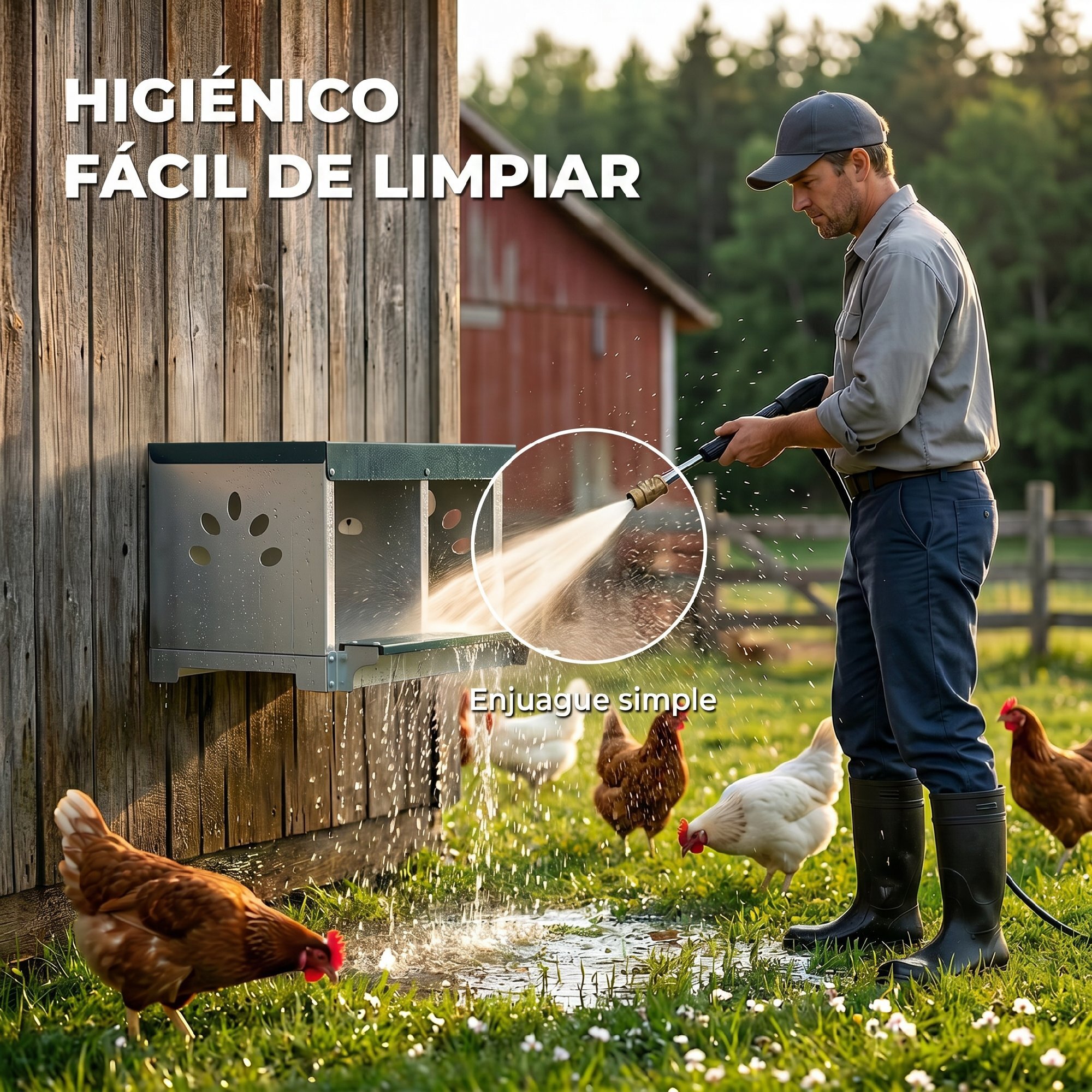 Ponedero para Gallinas de Acero Galvanizado con 2 Huecos, Caja Nido para 2 Gallinas con Techo Impermeable y Ventilación, para Recoger los Huevos más Limpios, Plateado y Verde