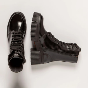 Botines con tacón 1375 NAPPA SHINNY BLACK/YORK color Black