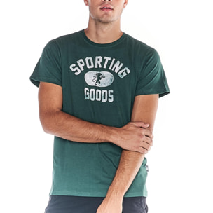 Camiseta de hombre College estampado grande