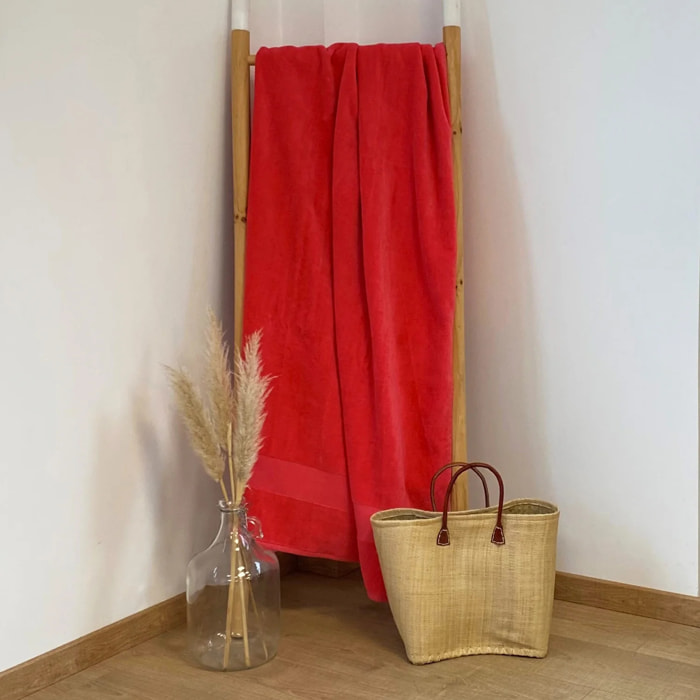 Serviette de bain éponge velours unie - Classy Paradise - 90x180cm - 500g/m²