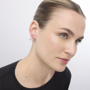 Pendientes acabado plata y Circonita Brillante