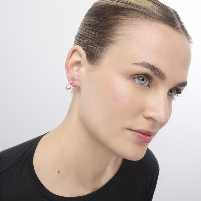 Pendientes acabado plata y Circonita Brillante