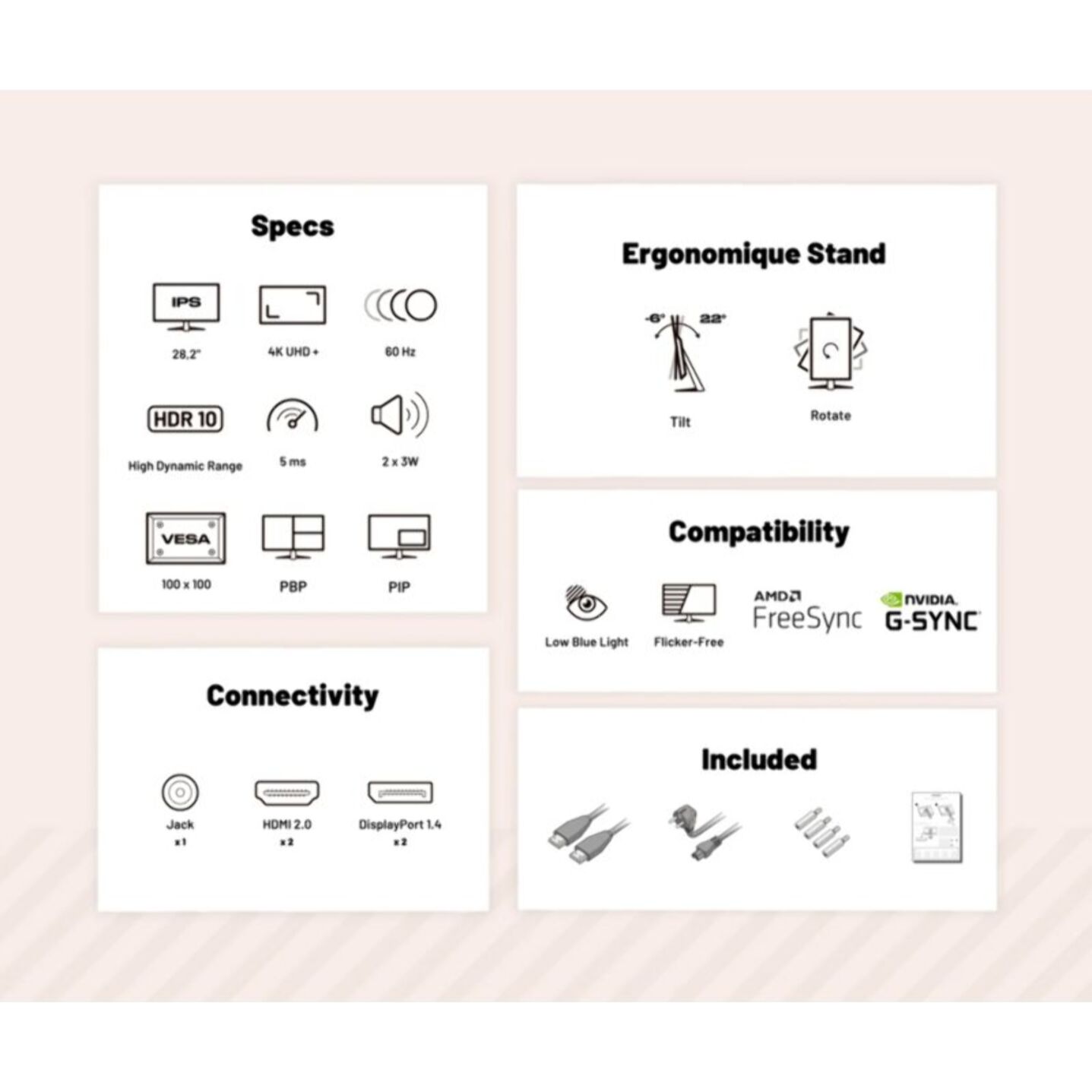 Ecran PC 4K JAPANNEXT JN-282I4KP-HSP 28'' IPS