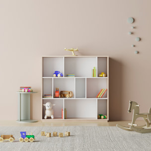 Estantería librería Nack melamina roble-blanco 117x119x32 cm