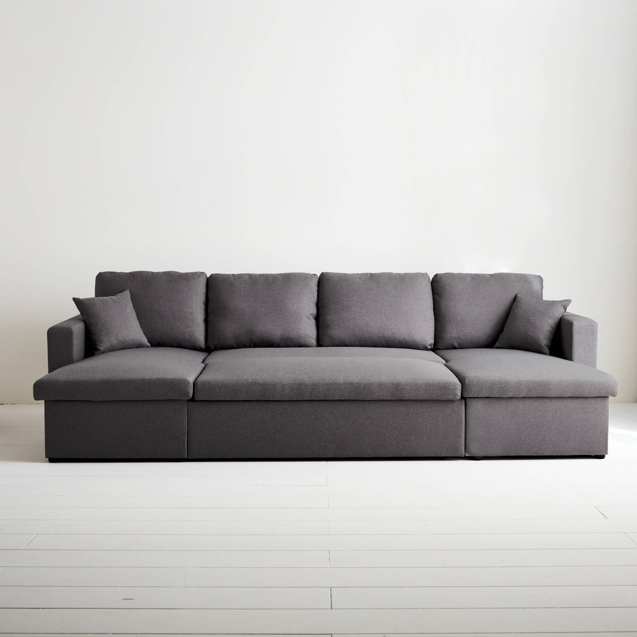 Canapé panoramique convertible 4 places tissu URBAN