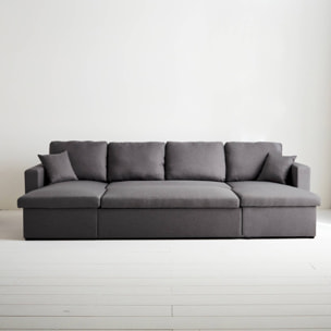 Canapé panoramique convertible 4 places tissu URBAN