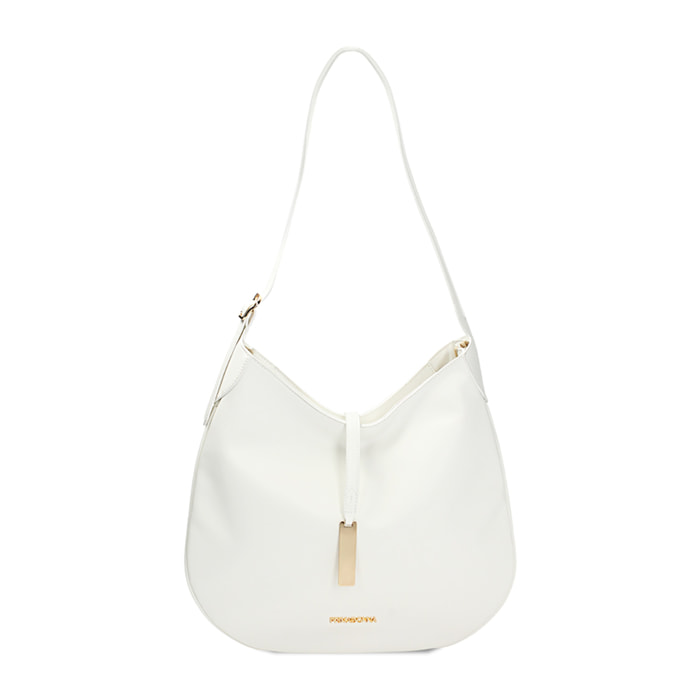 Borsa hobo a spalla bianca