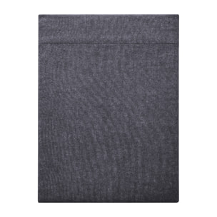 Drap plat uni en flanelle de coton, FRISSON, Gris Anthracite