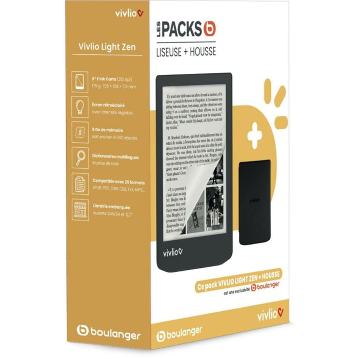 Liseuse eBook VIVLIO Coffret 2en1 Light ZEN- Pack B 2025