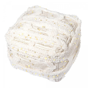 Tabouret semi artisanal en laine BADA