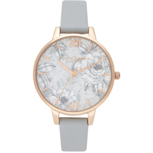 Reloj Olivia Burton OB16TZ01 Mujer Analogico Cuarzo con Correa de Piel sintetica