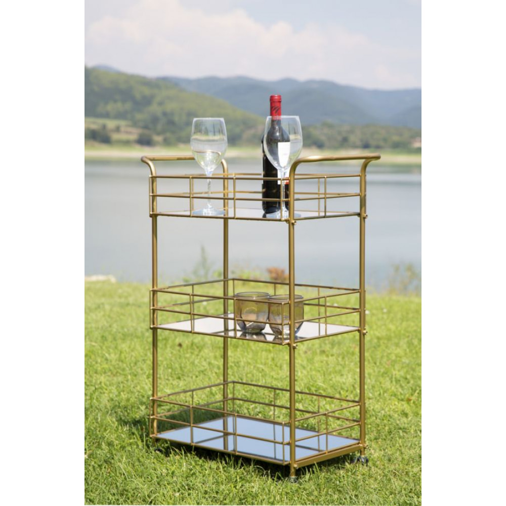 CARRELLO GLAM RETTANGOLARE CHARME1921 DORATO