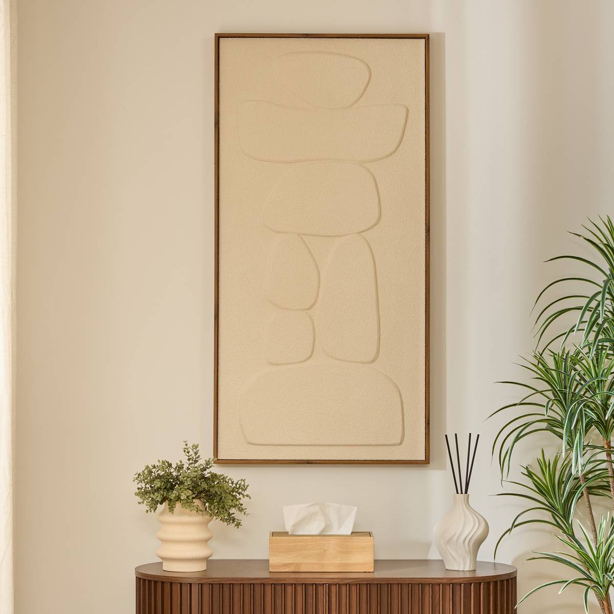 Boîte à mouchoirs Bonie 14x27cm beige