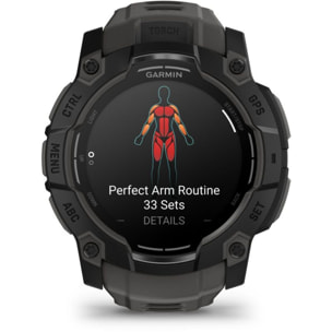 Montre sport GARMIN Instinct3 Amoled 50mm Noir Bracelet gris
