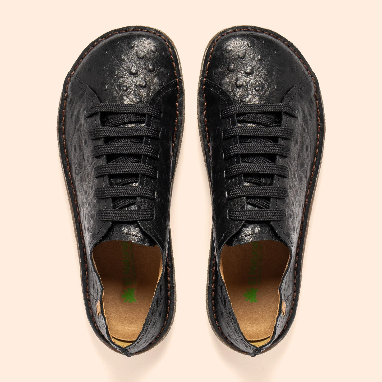Zapatos N6064 OSTRICH BLACK/ TAMI color Black