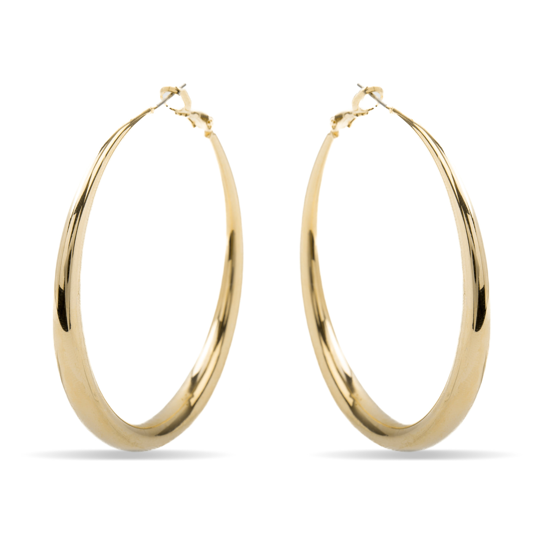 Pendientes de 54mm de diámetro acabado oro amarillo de 18k
