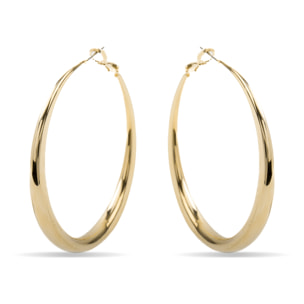 Pendientes de 54mm de diámetro acabado oro amarillo de 18k
