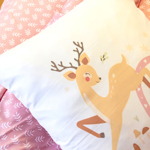Parure de lit enfant biche forêt - Blanc