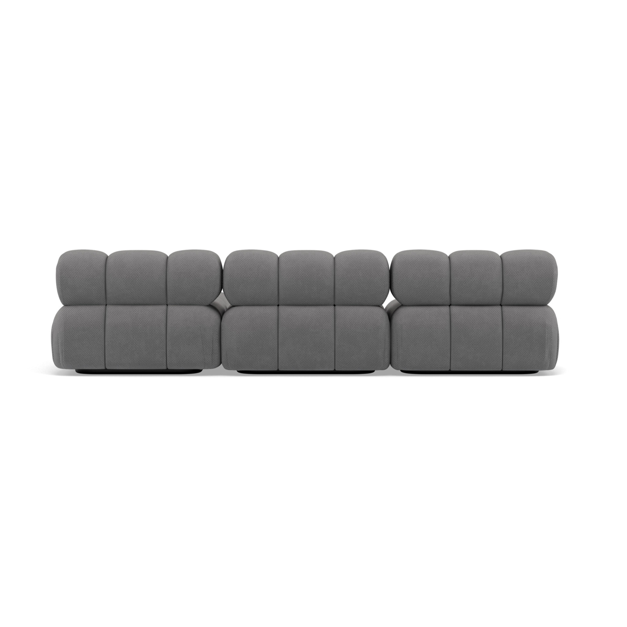 Ruby - canapé modulable d'angle droit 4 places en velours texturé - Gris