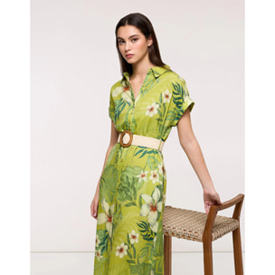 Vestido Largo Verde Pistacho - Bilimos