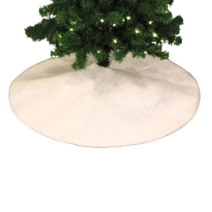 faldón para árbol de navidad de efecto nieve color blanco ø100cm