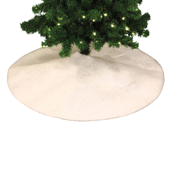 faldón para árbol de navidad de efecto nieve color blanco ø100cm
