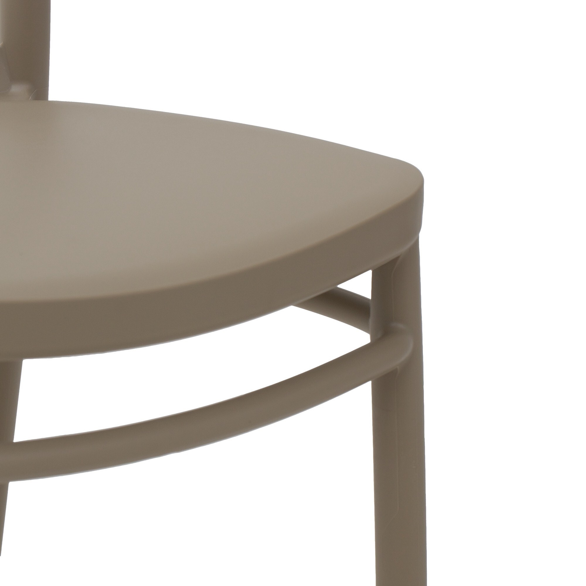 Set di 4 sgabelli LIVERPOOL in polipropilene tortora