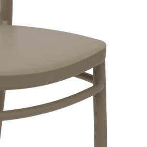 Set di 4 sgabelli LIVERPOOL in polipropilene tortora