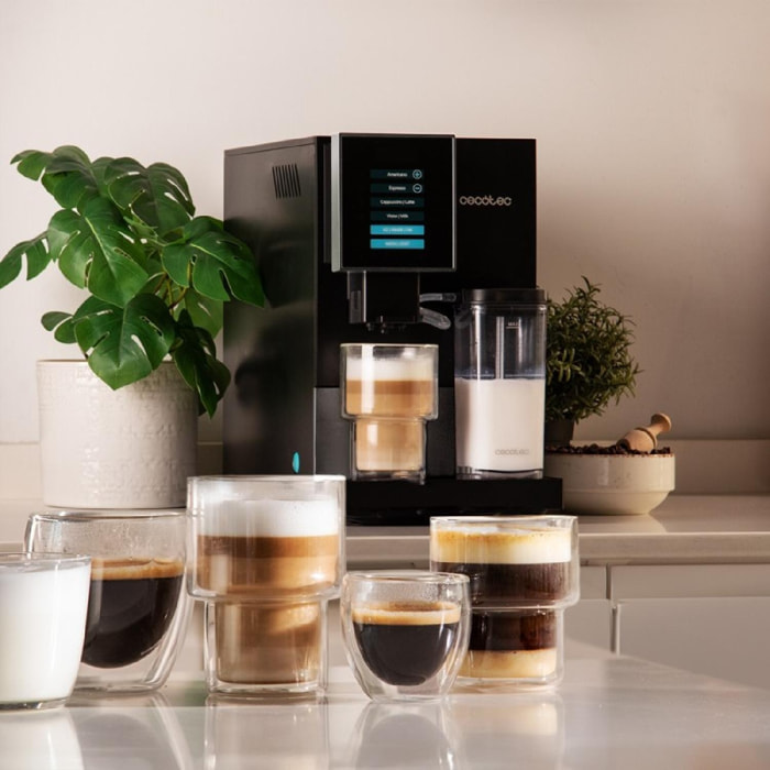 Macchine del caffè superautomatiche Cremmaet Compactccino Black Silver Cecotec