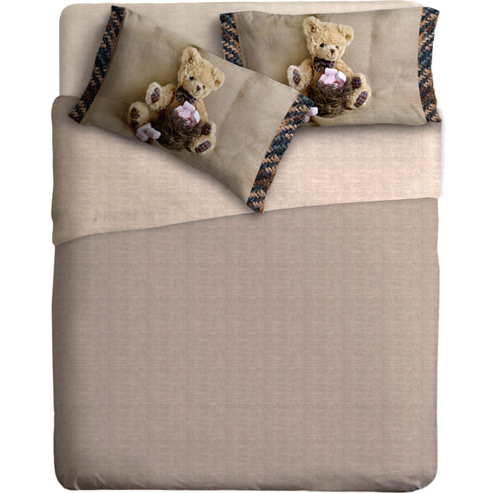 Completo letto 1 Piazza e mezzo IPERSAN fotografico Fine-Art Funny Bear