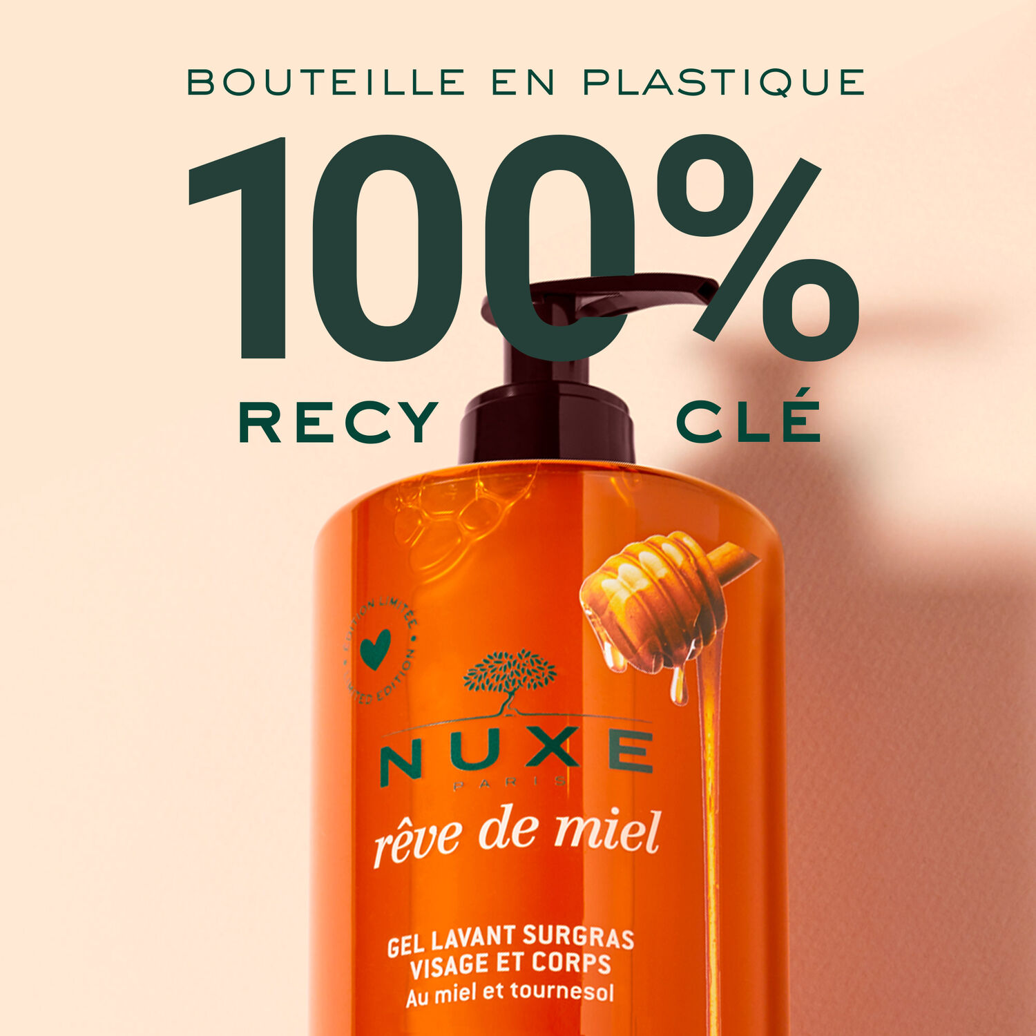 Rêve de Miel - Gel lavant surgras visage et corps - Peaux sèches et sensibles -