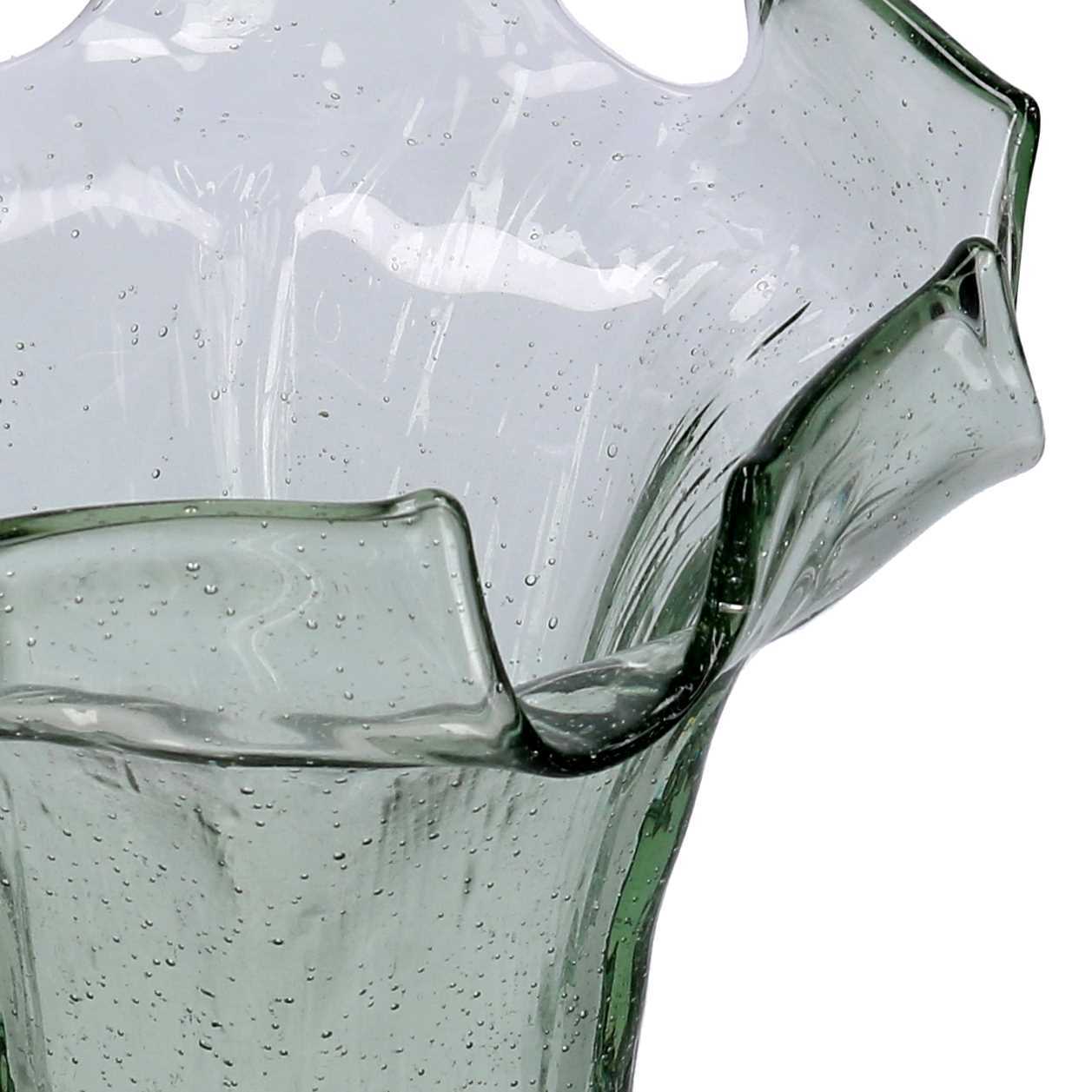 Vaso in vetro verde cm ø19h22