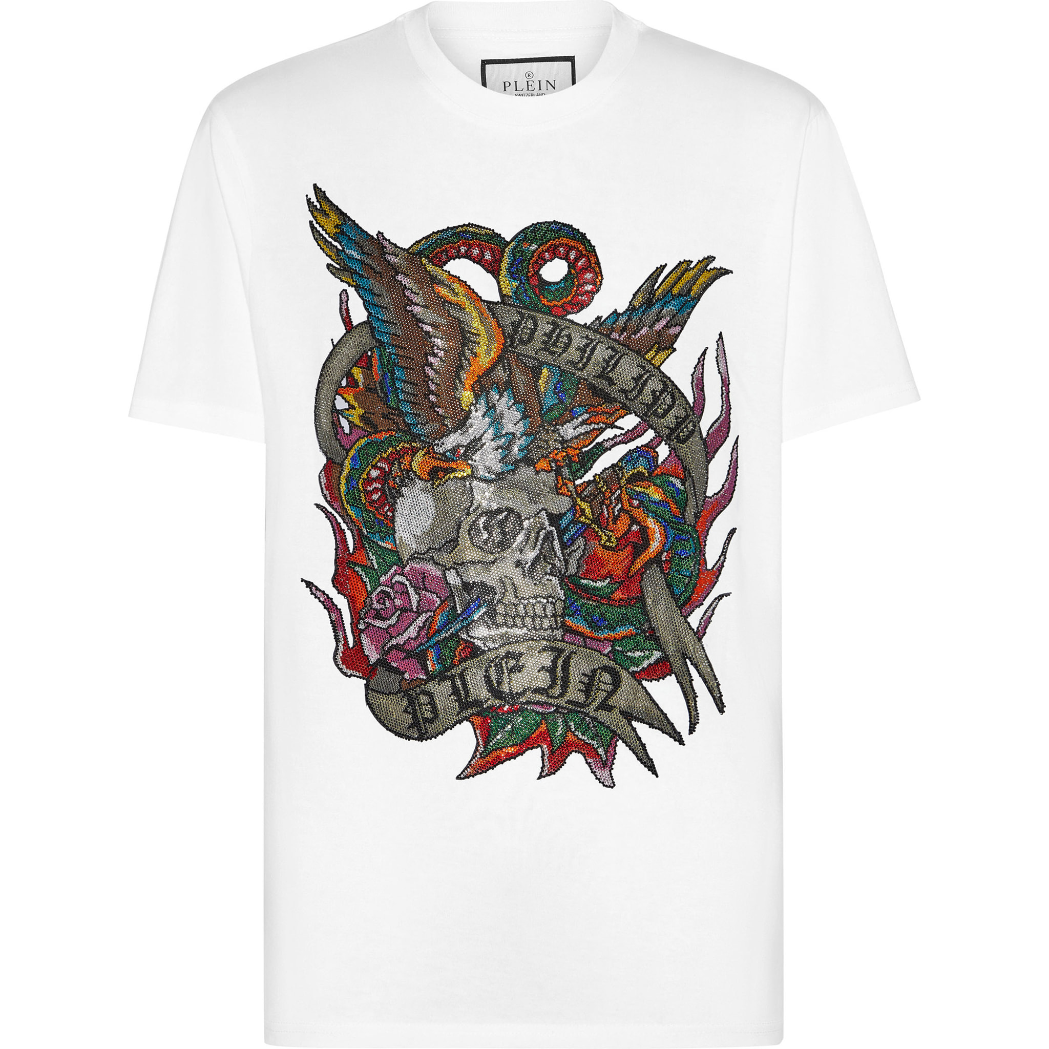 PHILIPP PLEIN T-Shirt Round Neck TATTOO