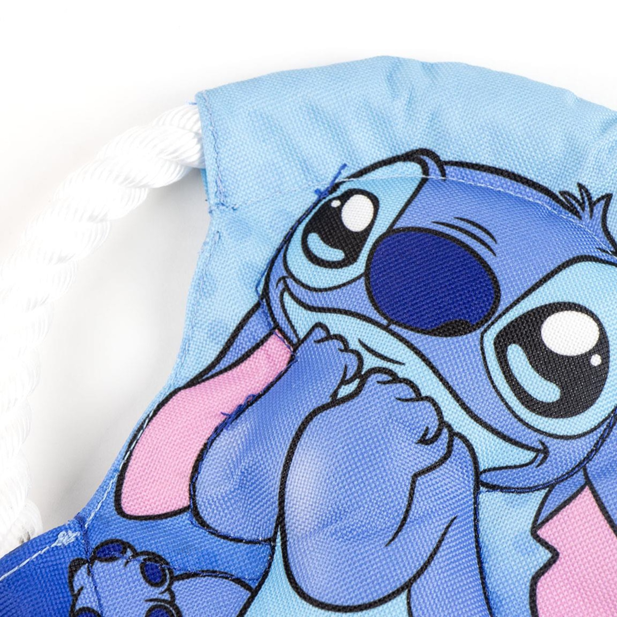 Frisbee para perros con cuerda diseño stitch