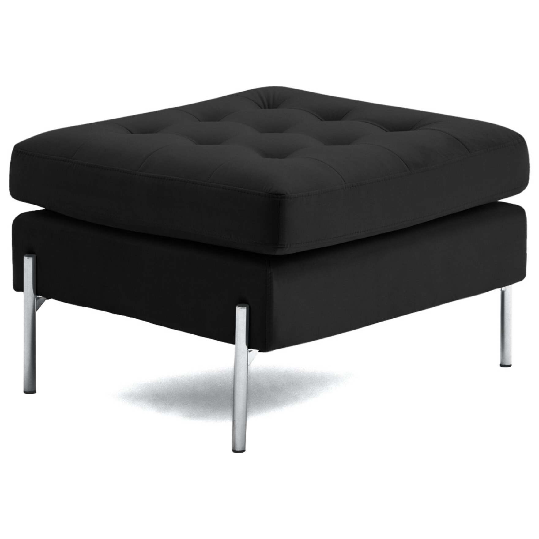 Isaure - pouf en velours - Noir