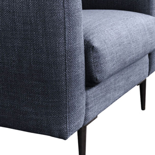 Fauteuil Caruso Tissu bleu - 1 Place