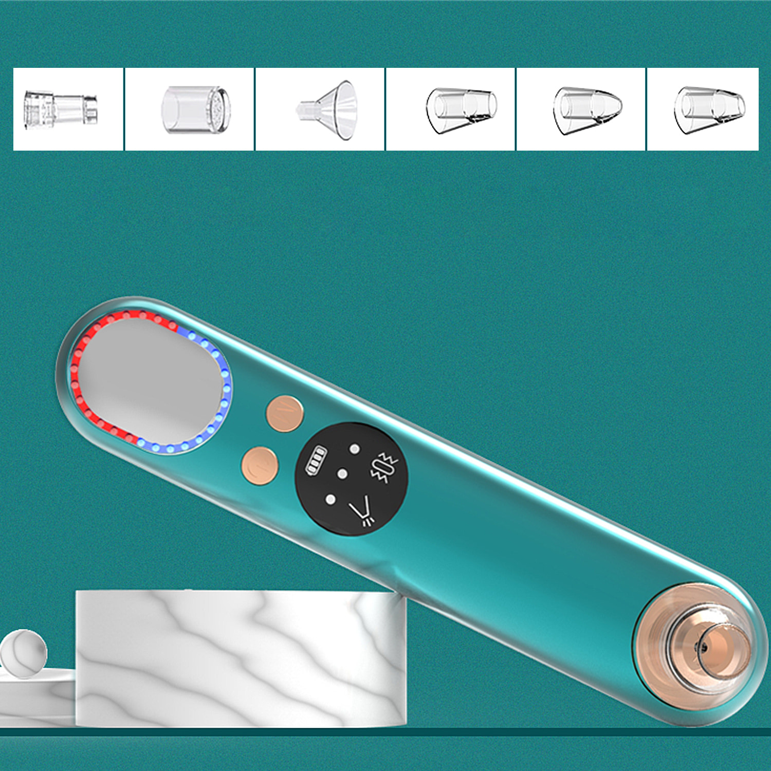 X9 Extractor de puntos negros con rejuvnecimeinto fototerapia, ultrasonidos y carga iónica.