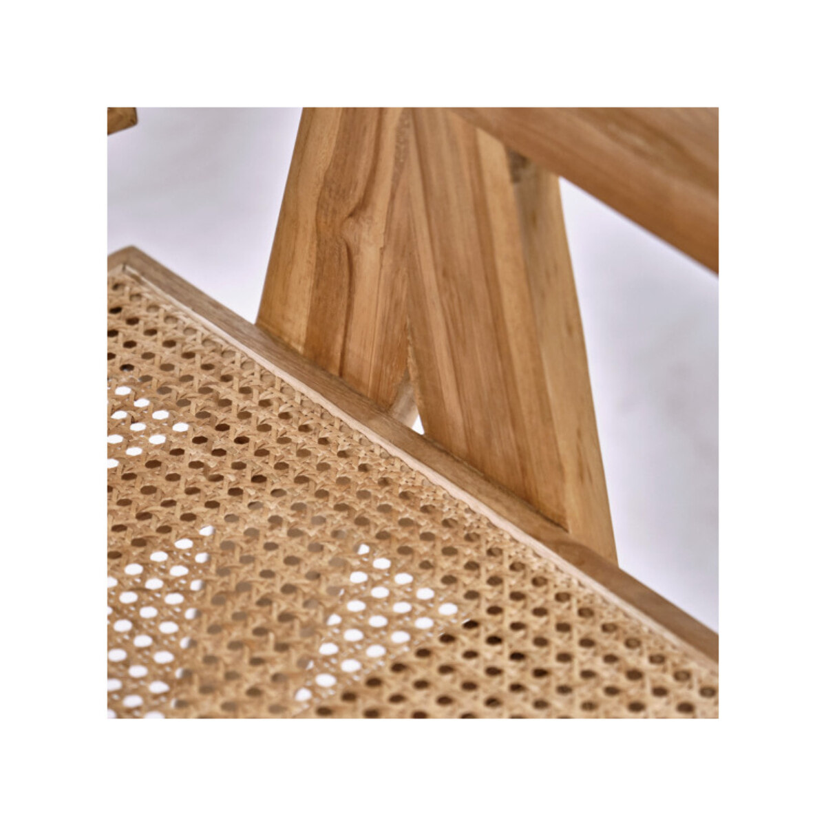 Fauteuil de jardin lounge en rotin et bois massif de teck - ZAZOU