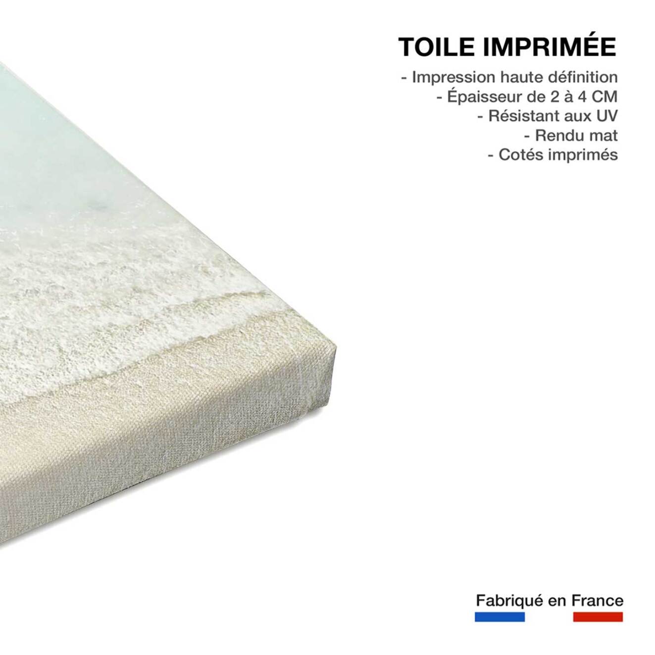 Tableau vacances lagon bleu et pirogue  Toile imprimée